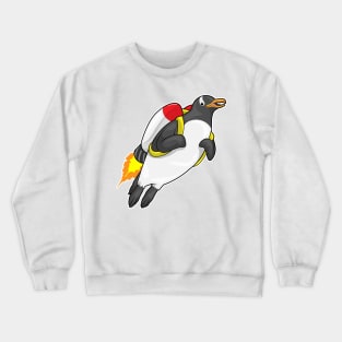 Penguin Flying Jetpack Crewneck Sweatshirt